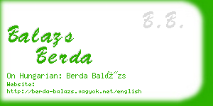 balazs berda business card
